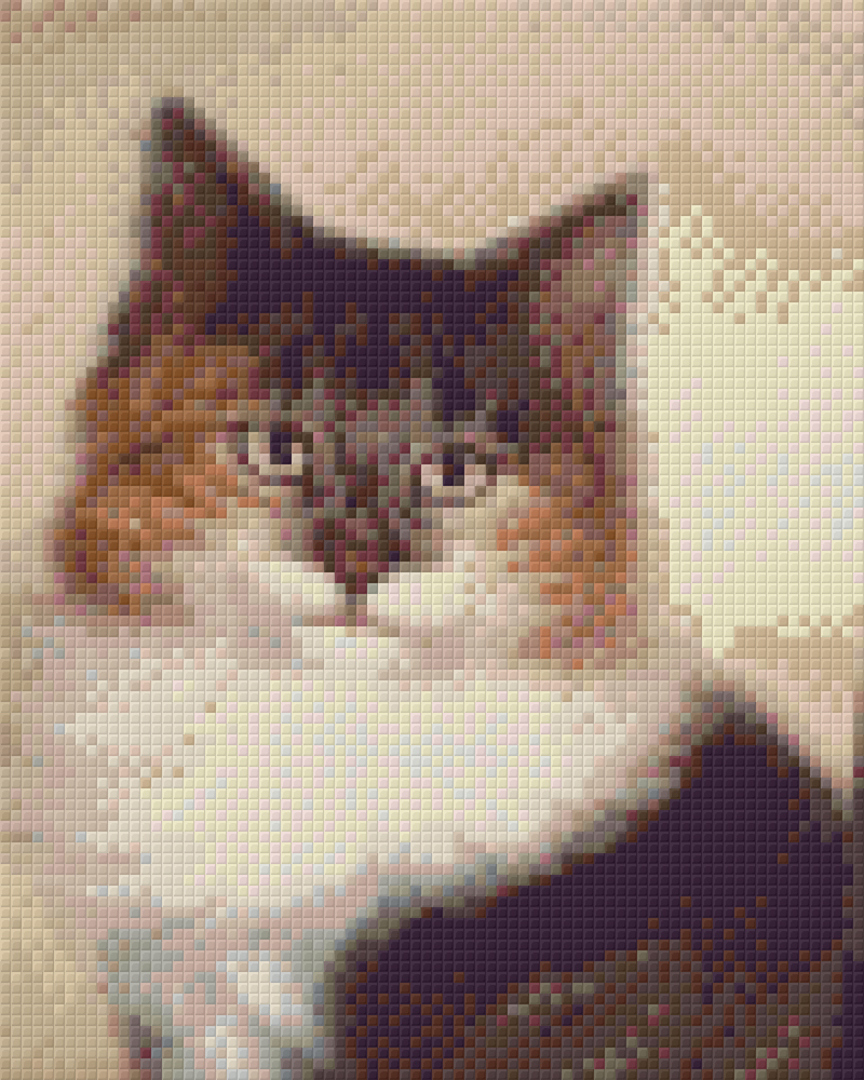Long Haired Calico Cat Four [4] Baseplate PixelHobby Mini-mosaic Art Kit image 0